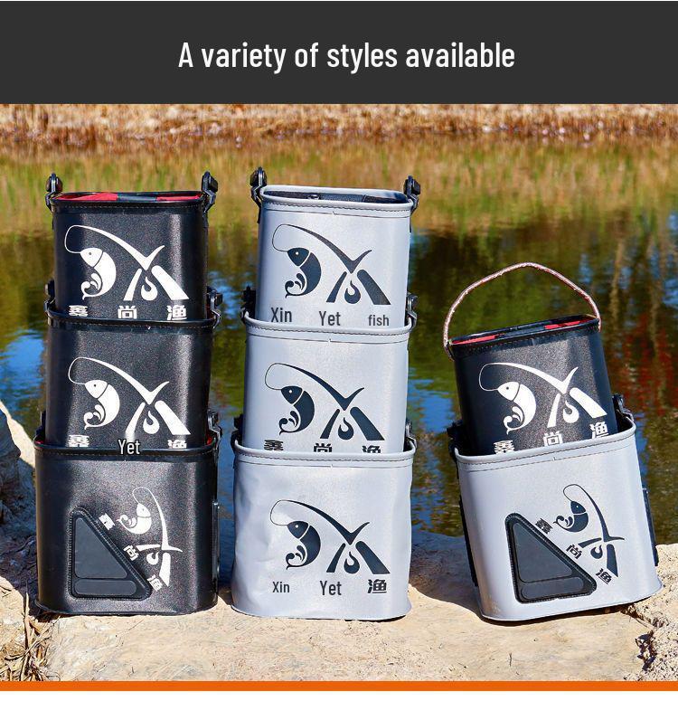 Nouveau Style Équipement de Pêche Pliable Épaissi: Seau à eau carré pour poissons vivants et pêche à la roche