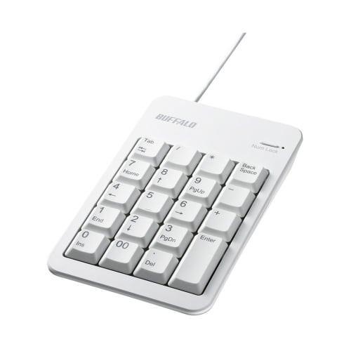 

BUFFALO Wired Numeric Keyboard with Tab Key White BSTK100WH