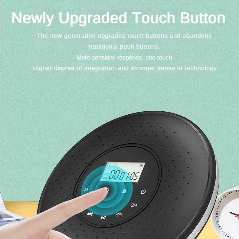 Intelligent Bluetooth Walkman Touch Screen White/Black Portable CD Player Ultra Thin CD Player 142*142*29mm