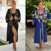2022 Rayon Embroidered Beach Dress Cover-Up & Sun Protection Cardigan