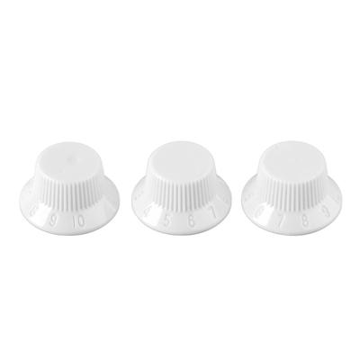 3Pcs Guitar Control Knob 1 Volume 2 Tone Fit Top Plastic Set Kit Instrument Accessory Replacement