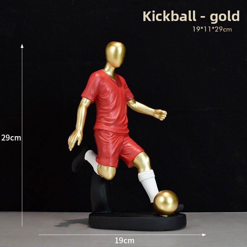 Simple and Luxurious Football Player Figurine Home TV Cabinet Wine Cabinet Office Study Bedroom Tabletop Decoration Item