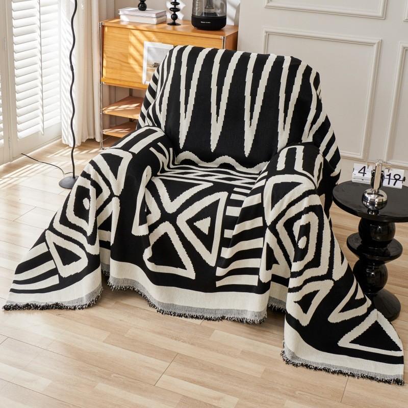 Geometric Pattern Schneier Four Season Universal Sofa Towel Bosimi Style Sofa Blanket Living Room Bedroom Dust Cover Blanket