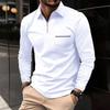 Fall POLO Shirt Zipper Pocket Men's Long-sleeved Sports Polo Shirt