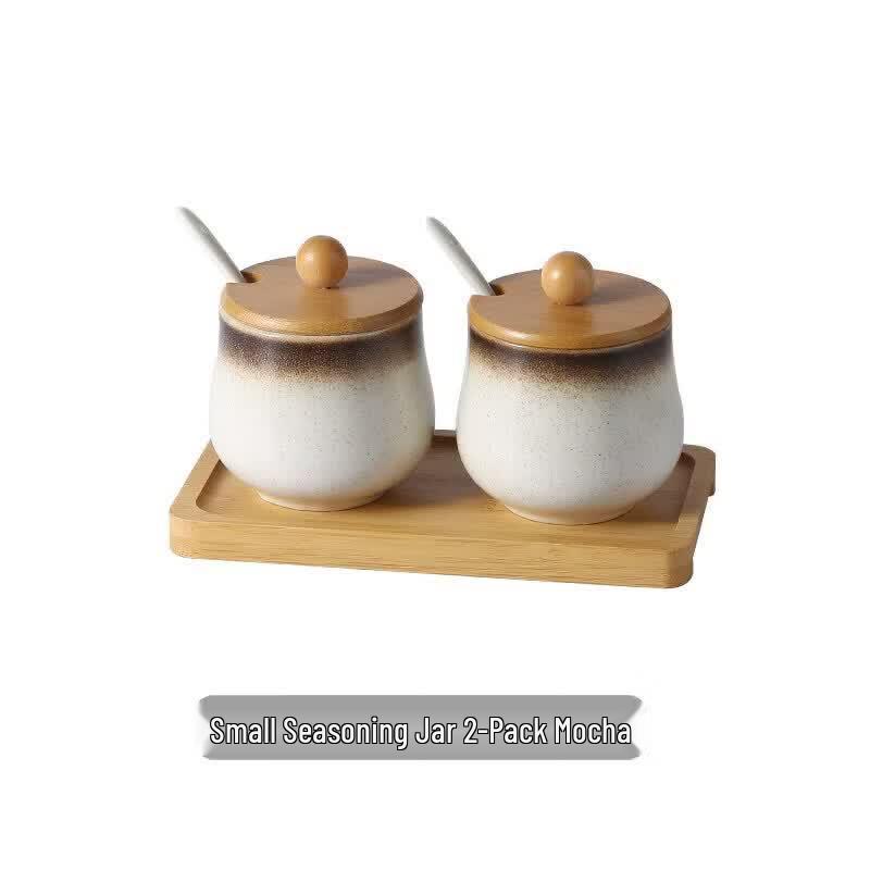 Yuzuluo Japanese Ceramic Seasoning Jar Set