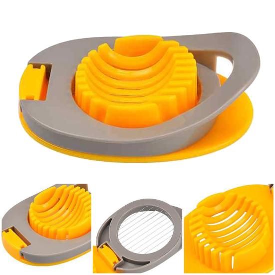 Egg Splitter Easy to Use Stainless Steel Wire Egg Cutter with ABS Body Egg Salad Maker Compact Size Kitchen Tool