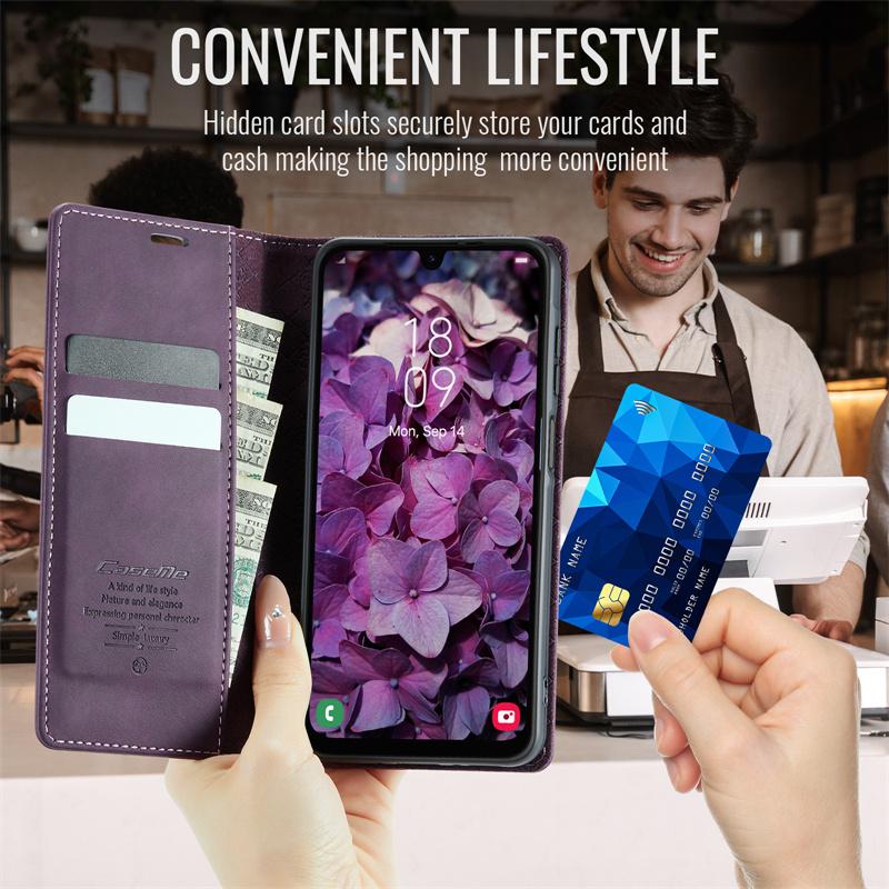 Magnetic Flip Leather Phone Case For Samsung Galaxy S25 FE S24 S23 Plus S22 S21 S20 Ultra A17 A56 A36 A16 A55 A35 A15 A54 A34 A14 A53 A13 Wallet Cover