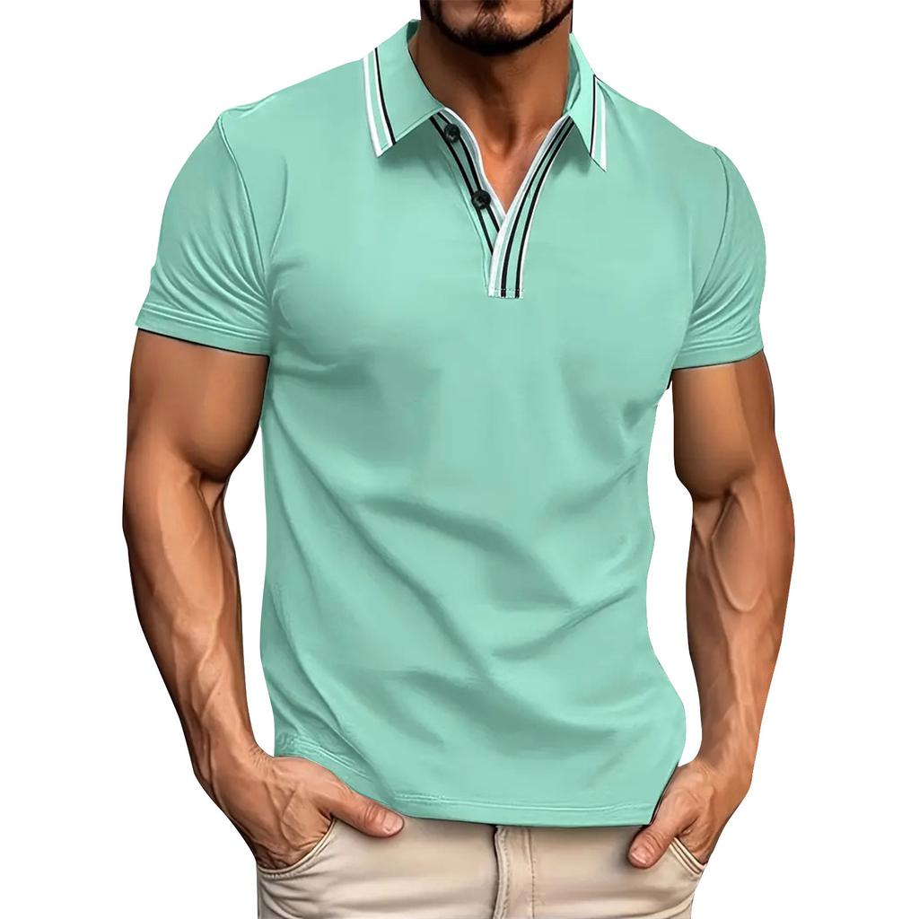 Men's Summer Leisure Culture Breathable Short Sleeved Shirt Top