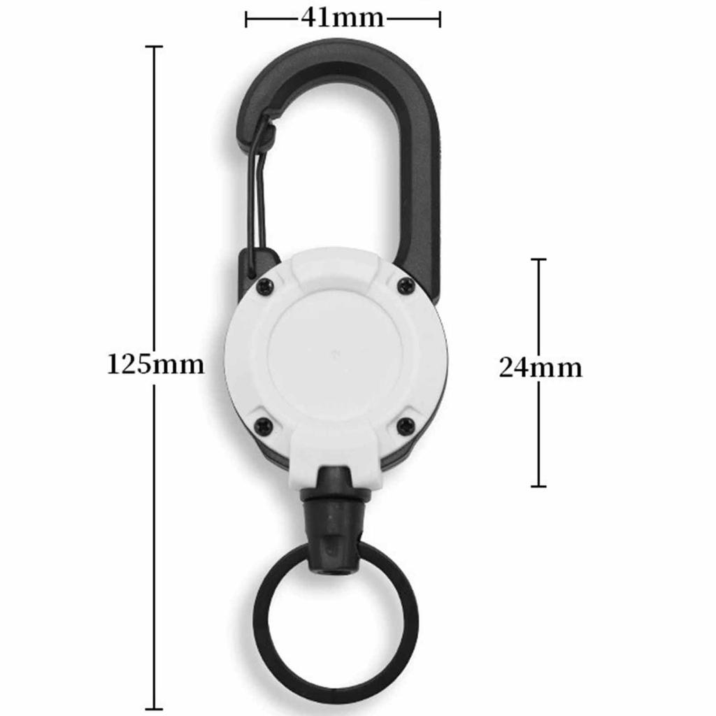 Backpack Key Hanging Buckle – Telescopic Steel Wire Rope, -Loss Bracelet, Easy-Pull Buckle for Outdoor Fishing & Hiking