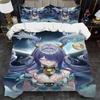 Lauma Genshin Impact Duvet Cover Set Soft Wash Bed 3 Piece Summer Comfortable Student Dormitory Home Baby Bedding Best Seller
