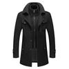 Cappotto di Lana da Uomo a Doppio Collo - Stile Business Autunno/Inverno per Mezza Età