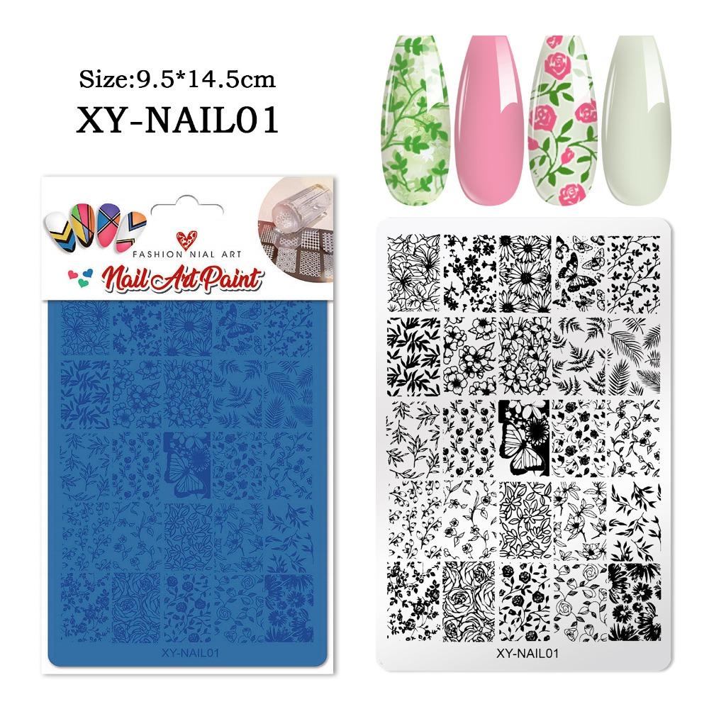 

Reusable Nail Transfer Template Manicure Nail Art Stencil Nail Printing Plate Nail Salon 1