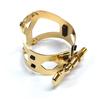 Yany SIXS ligature for ebonite (reverse tighteningsingle screw) for baritone saxophone, gold-plated finish