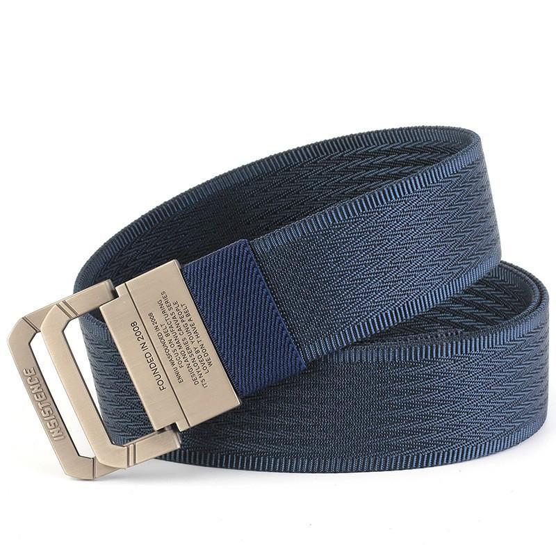 

Men s Double Loop Buckle Belt Nylon Canvas Youth Trend 120cm королевский синий