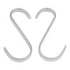 12pcs S Hook Flat Stainless Steel Silver Anti-drop No Bayonet Hook For Kitchen Garden Garage Hanging Utensil Home