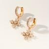 Fashion Cross Earrings for Women 2025 New Golden Zirconia Drop Earring Statement Party Jewelry Accessories