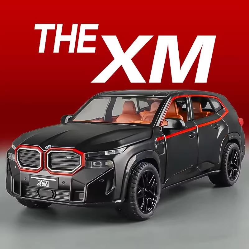 1/32 BMW XM Off Road SUV Vehicle Alloy Metal Diecast Car Model Sound & Light Indoor Collection Decorative Gift for Firend Box