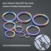2pcs Multisizes Titanium Alloy EDC Key Chain Portable Key Holder  Camping Travel Hanging Tool