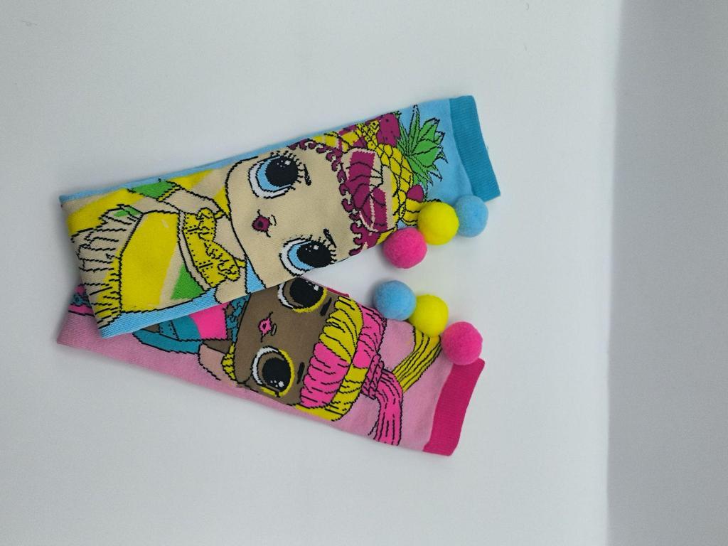 Trendy Cartoon Bow Socks for Girls - Fun, Personality-filled Dog and Princess Designs