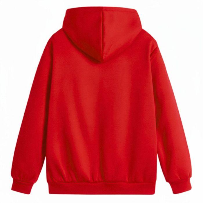 Sweat à capuche - Portugal - Rouge - Taille 3 à 14 ans - Impression chiffre 7 - Élasthanne 1x1