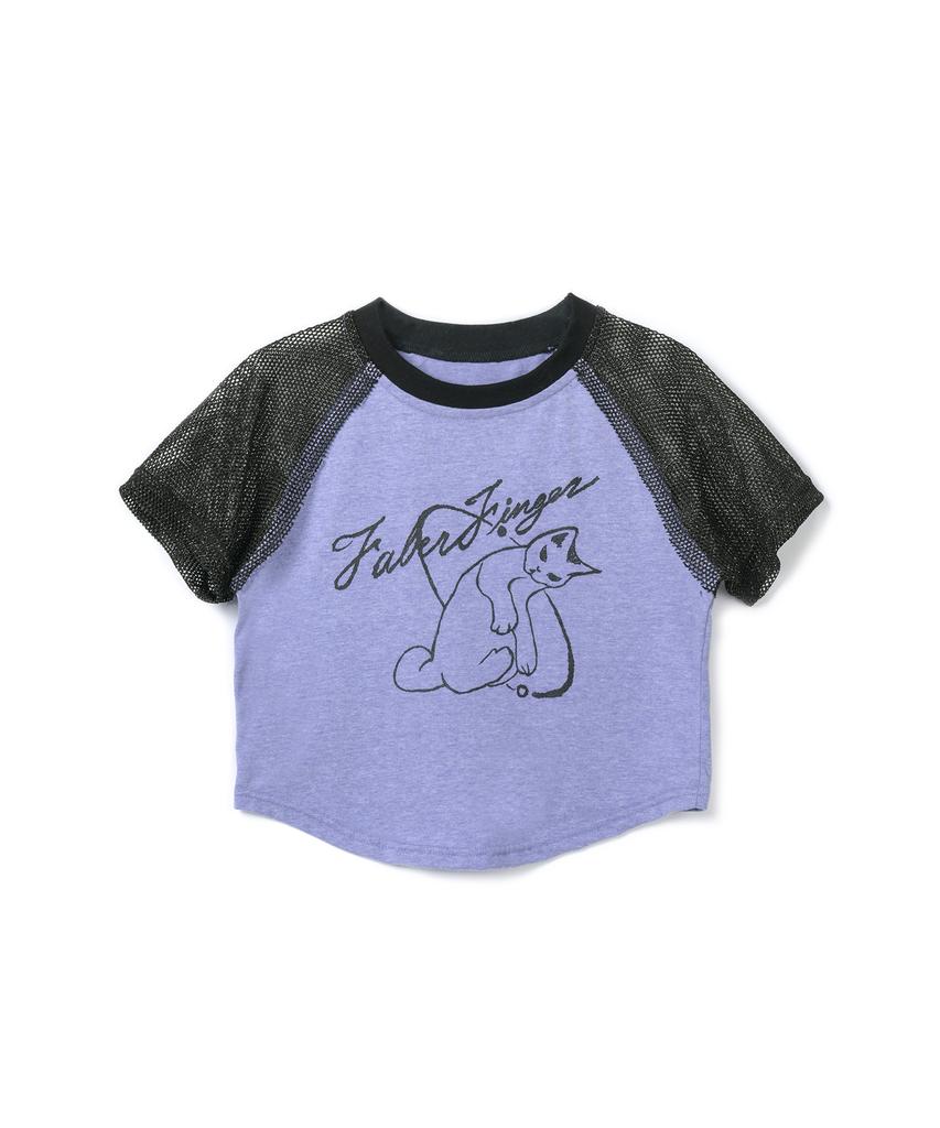 Pabeleupinggeo Cat Mash Raglan Sleeve T-Shirt (Lavender)