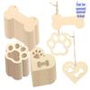 Bone & Paw Print Wooden Ornament Tag for Pet Crafts
