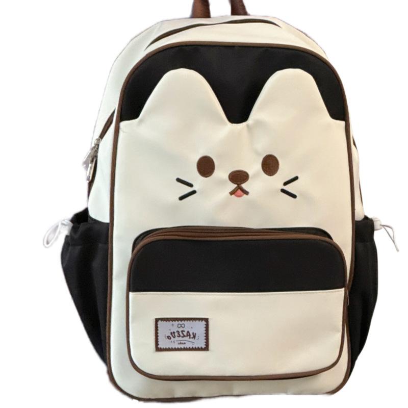 Schoolbag1011 New Japanese Primary and Secondary School Student Schoolbag Cartoon Bear Fashion Contrasting Color Large Capacity Soft Girl Student
