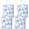 10pcs Paper Gift Bags Elegant Blue & White Parties Porcelain Floral Tote Bags Chinese