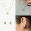 Green Eastern Tomb Natural Stone Necklace With Geometric Pendant For Fashion Casual Wear