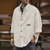 Camisa de manga larga para hombre, estilo coreano, informal, de otoño, estilo oversize, estilo High Street, Y2K, chaqueta holgada