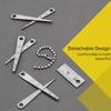 7 Pcs Stainless Steel Feeler Gauge Set 0.1-20mm Clearance Ruler for Cylindrical Bore Taper Welding Hole Inspection Tool