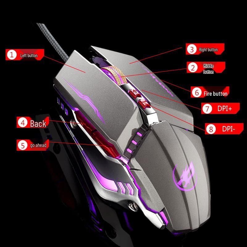 Fenghuolang Wrangler Mechanical Wired USB Gaming Mouse