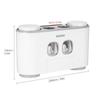 Toothbrush Holder Wall Mounted Automatic Toothpaste Dispenser Magnetic Toothpaste Squeezer Whit 4 Cup