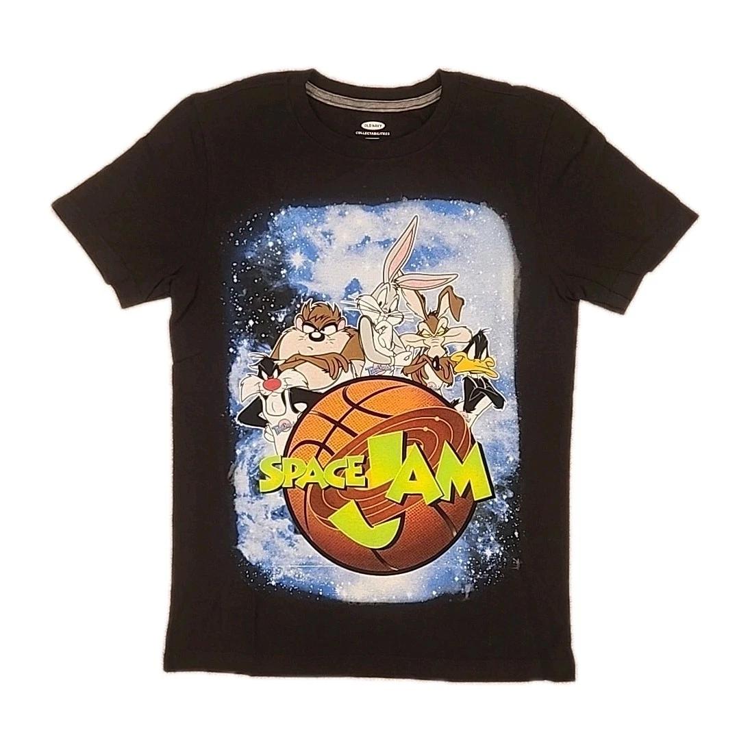 NWT Looney Tunes Space Jam Kids Size Medium (8) Cartoon Tee Bugs Daffy Taz 100