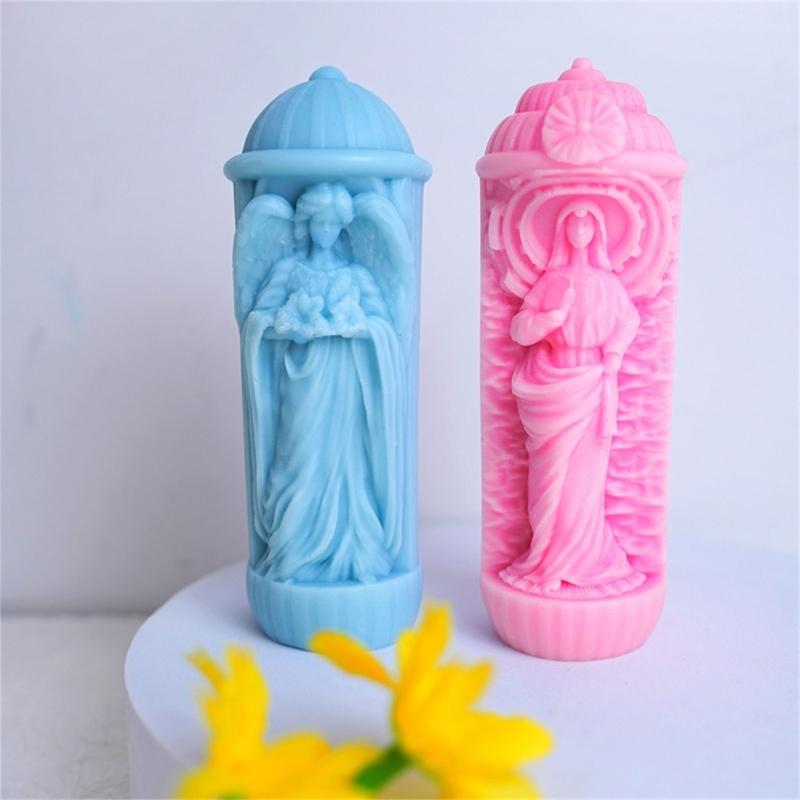 Religion Shape Candle Molds Casting Molds Silicone Mould Ornament Plasters Molds 3D Woman Epoxy Resin Molds