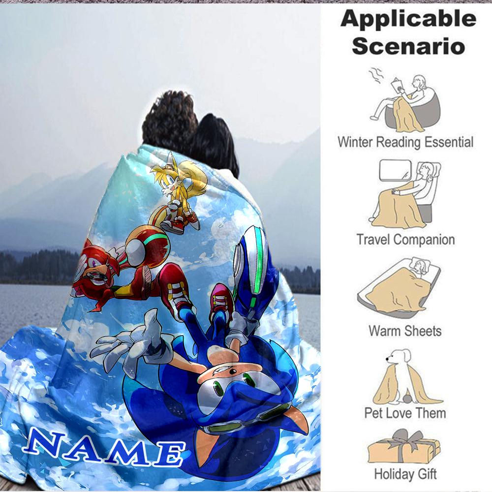 Custom 1pc Sonic Adventure: Chaos Blanket, Soft And Comfortable Blanket, Casual Warm, Camping Travel Blanket, Birthday Gift Q912190