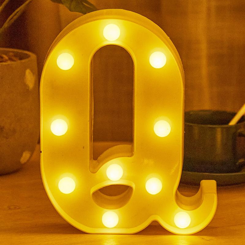LED 21cm Warm Light Alphabet 0-9 Letters for Wedding Party Home Decor