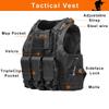 Multipocket Black Tactical Jacket mit Klettverschlüssen und Clips