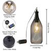 Modern Pendant Candle Holder Hanging Lamp Light Black Wine Bottle Iron Hanging Cage Vintage LED Cordless Lamp Lamp Shades