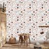 Forest Animals and Nature Wallpaper White, Light Gray and Cream 50x1000