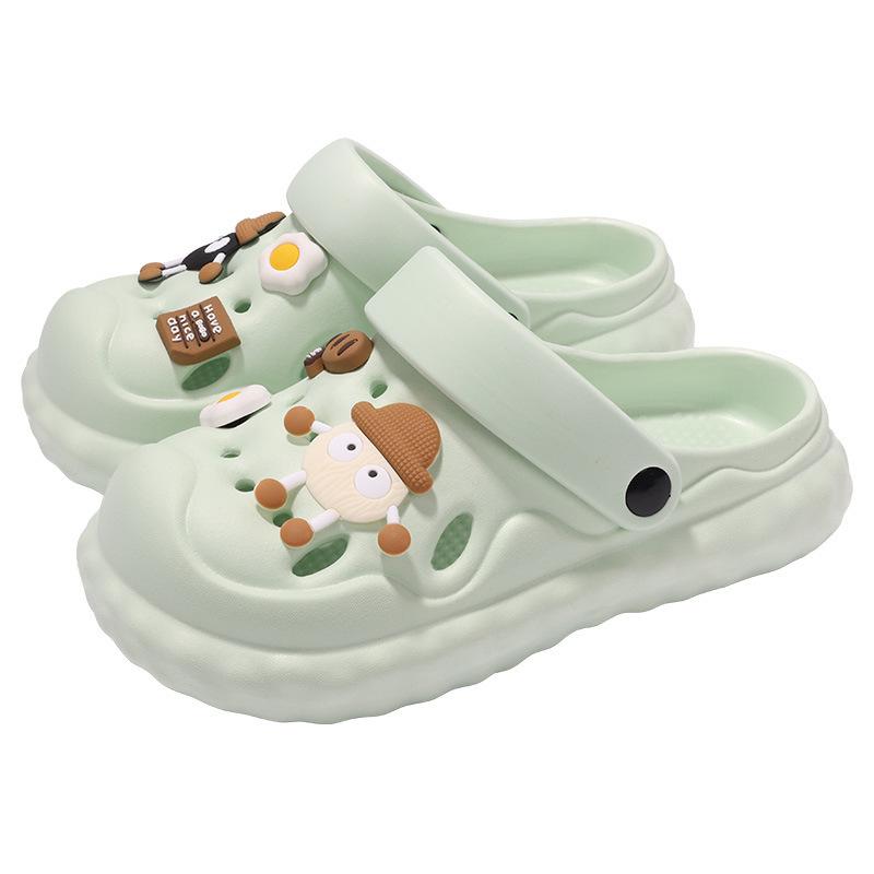 Stepping On Poop Feeling Cool Slippers Anti Slip and Wear-resistant Height Increasing Outdoor Hole Shoes