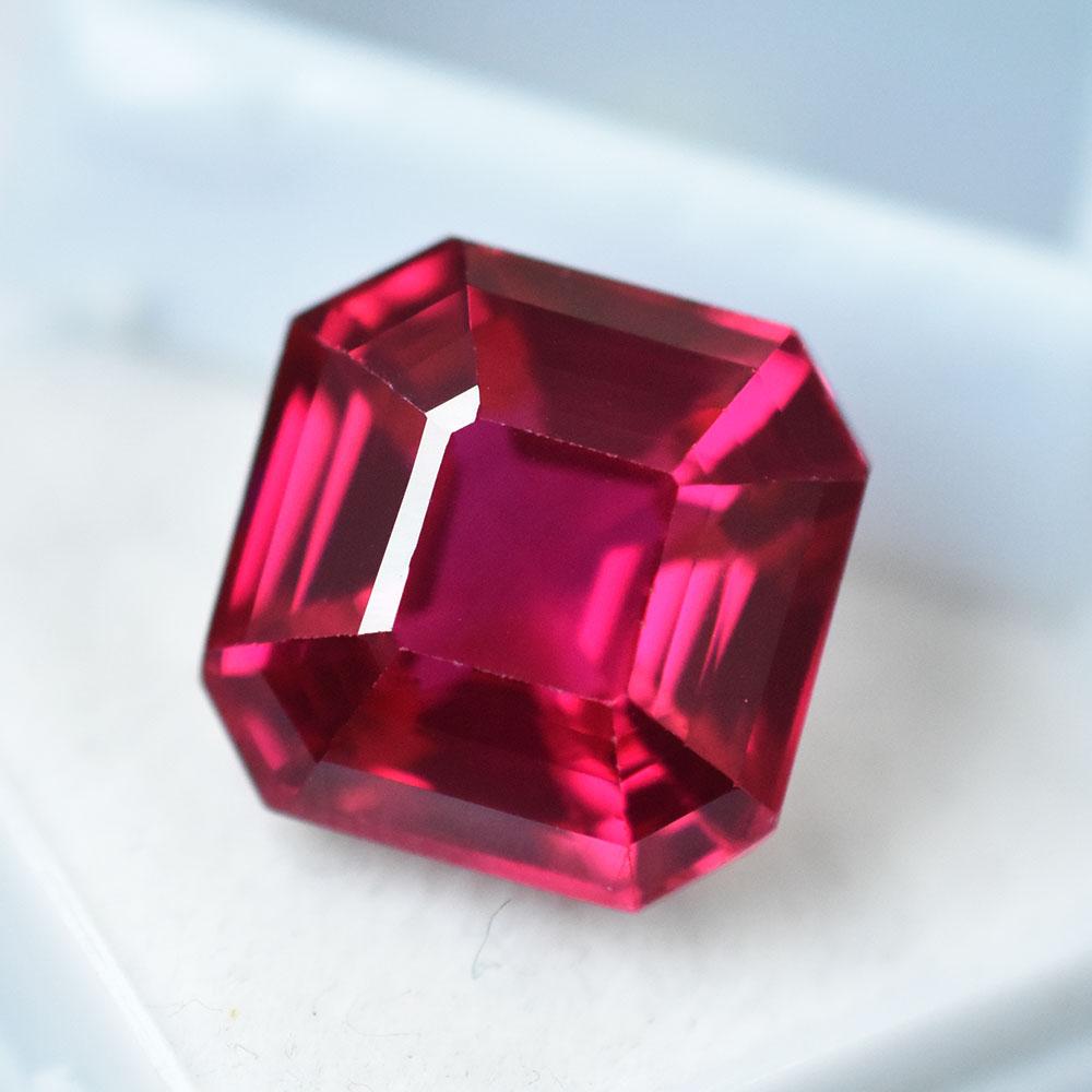 Natural Pink Ruby Loose Gemstone Square Cut 18 ct for Wedding for Jewelry Making and Gem Collections