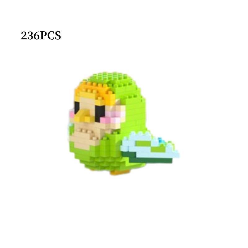Cute Cartoon Bird Animal Plush Toy Desktop Decoration Educational Diy Building Blocks Gift