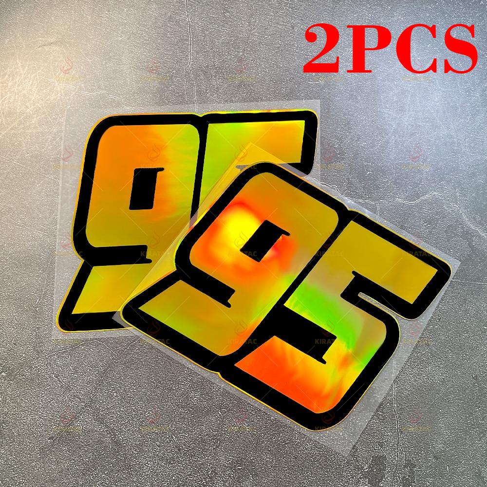 Gold Number 95 Motorcycle Stickers for Motorcycle Fairings Car Trunks Window Scooters Body Universal Waterproof Vinyl Decals