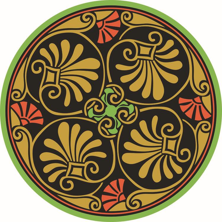 Round Retro Ethnic Style Carpet Living Room Coffee Table Bedroom Computer Chair Hanging Basket Non-slip Floor Mat