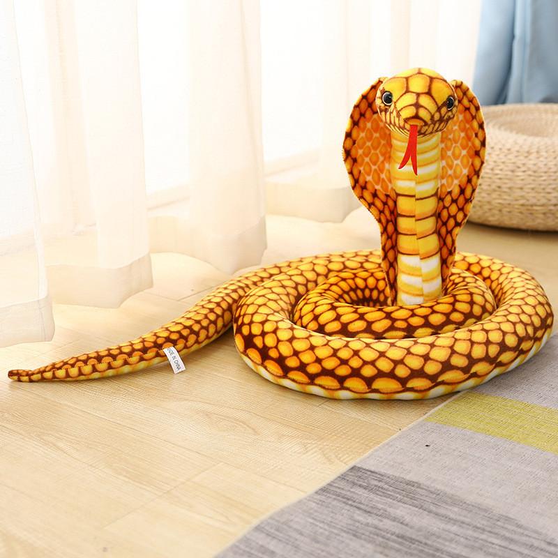 

Плюшевая игрушка-кобра из коротковорсовой ткани разных цветов для детей и коллекционеров 80cm жёлтый
