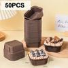 50Pcs Muffin Cupcake Paper Cups Square Cupcake Liner Baking Muffin Box Cup Case Kitchen Wedding Party Cake Decoration Cake Mold