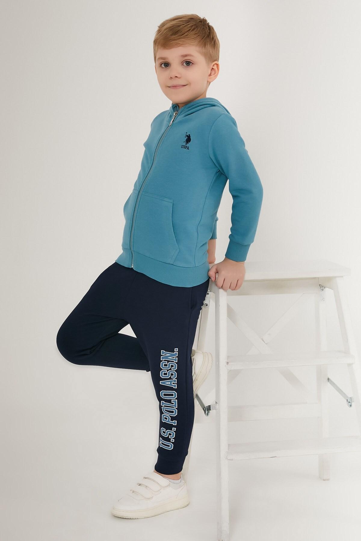 

НАС. Поло Assn. Детализированный спортивный костюм на молнии, лицензированный USPA для мальчиков