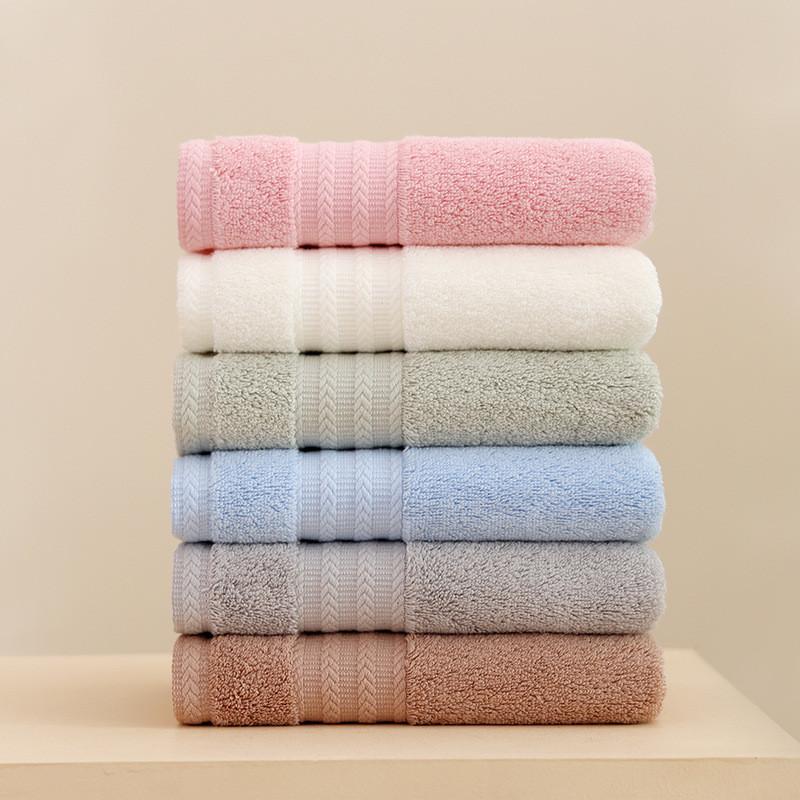 Luxurious Thick Cotton Towel For Babies Highly Absorbent Pure Cotton Long Staple Fabric In Various Colors