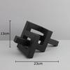 Black Geometric Metal Statue Abstract Artwork Desk Decoration Ornaments Modern Geometric Sculpture Room Aesthetics Decor